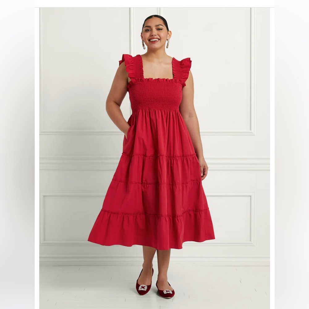 NEW The Ellie Nap Dress - Victorian Red Cotton XS